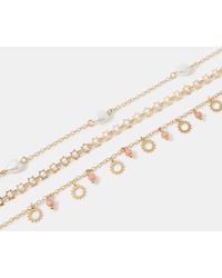 Accessorize - 3-Pack Sunshine Charm Anklets - Lyst