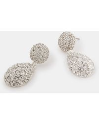 Accessorize - Double Drop Diamanté Earrings - Lyst