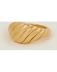 Accessorize - 14Ct-Plated Stainless Steel Croissant Ring - Lyst