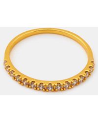 Accessorize - 14Ct-Plated Eternity Band Ring - Lyst