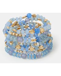 Accessorize - Glass Beaded Stretch Bracelets 8 Pack - Lyst