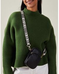 Accessorize - Webbing Strap Phone Bag Leather - Lyst