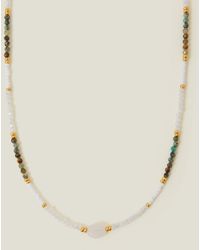 Accessorize - 14Ct-Plated Mix Bead Choker Necklace - Lyst