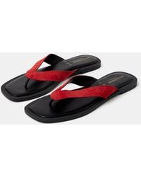 Accessorize - Suede Flip Flop Sandals - Lyst