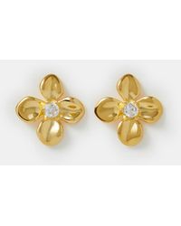 Accessorize - Stainless Steel Flower Stud Earrings - Lyst