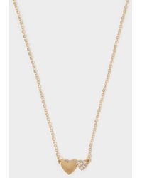 Accessorize - Double Heart Pendant Necklace - Lyst