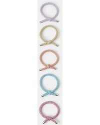 Accessorize - 5-Pack Metallic Knot Cord Hair Bands - Lyst