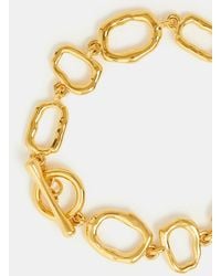 Accessorize - Stainless Steel Molten Chain T-Bar Bracelet - Lyst