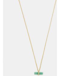 Accessorize - 14Ct-Plated Healing Stone T-Bar Necklace - Lyst