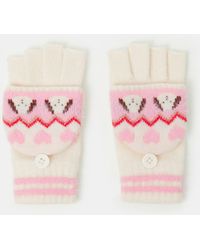 Accessorize - Dog Fair Isle Fingerless Gloves - Lyst