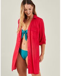 Accessorize - Women's Beach Shirt Red - Lyst