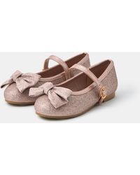 Accessorize - Bow Glitter Ballet Flats - Lyst