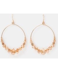 Accessorize - Beaded Wire Hoop Earrings - Lyst