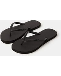 Accessorize - Crystal Embellished Flip Flops - Lyst