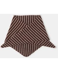 Accessorize - Stripe Knitted Triangle Scarf - Lyst