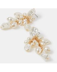 Accessorize - Pearl Cluster Drop Earrings - Lyst