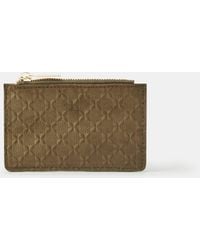 Accessorize - Embossed Faux Suede Card Holder - Lyst