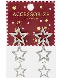 Accessorize - Embellished Star Drop Earrings - Lyst