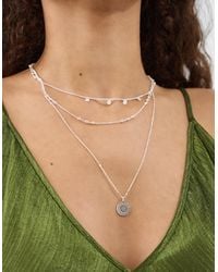 Accessorize - Filigree Coin Pendant Layered Necklace - Lyst