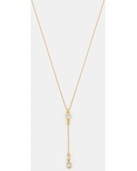 Accessorize - 14Ct-Plated Cubic Zirconia Lariat Necklace - Lyst