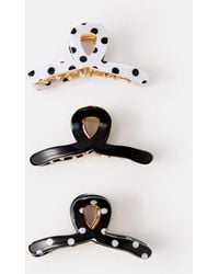 Accessorize - 3-Pack Mini Polka Dot Twist Claw Clips - Lyst
