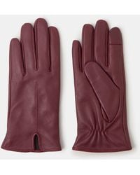 Accessorize - Leather Fleece Lined Touchscreen Gloves, Size: S M - Lyst