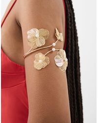 Accessorize - Filigree Flower Arm Cuff - Lyst