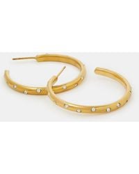 Accessorize - Stainless Steel Cubic Zirconia Hoop Earrings - Lyst