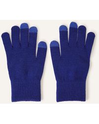 Accessorize - Women's Long Cuff Touchscreen Gloves Blue - Lyst