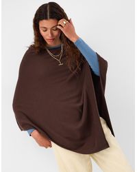 Accessorize - Viscose/Polyester Knitted Knit Poncho, Dark - Lyst