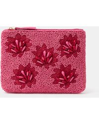 Accessorize - Floral Beaded Pouch - Lyst