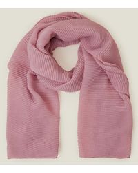 Accessorize - Lightweight Pleated Scarf Pink - Lyst