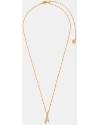 Accessorize - 14Ct-Plated Script Initial Pendant Necklace - Lyst