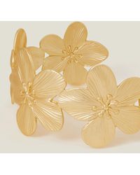 Accessorize - Flower Cuff Bracelet - Lyst