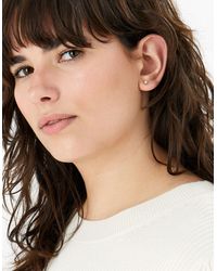 Accessorize - Women's Silver Crystal Drop Earrings Set Of Three - Lyst