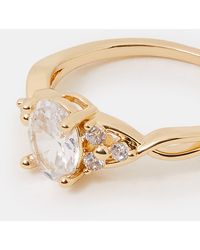 Accessorize - Cubic Zirconia Twist Engagement Ring - Lyst