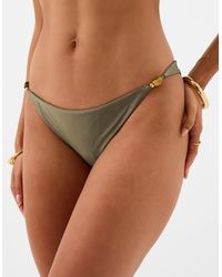 Accessorize - Beaded Strap Bikini Bottoms - Lyst