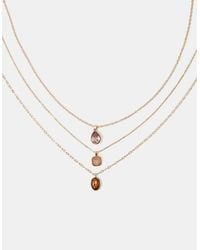 Accessorize - 3-Pack Gemstone Pendant Necklaces - Lyst