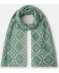 Accessorize - Lightweight Cross Stitch Heart Print Scarf - Lyst