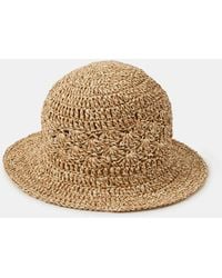 Accessorize - Straw Crochet Bucket Hat - Lyst