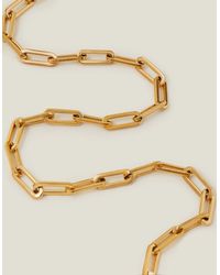 Accessorize - Women's Tan Stainless Steel Chunky Chain Necklace - Lyst