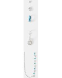 Accessorize - 5-Pack Sterling-Plated Stone Stud & Hoop Earrings - Lyst