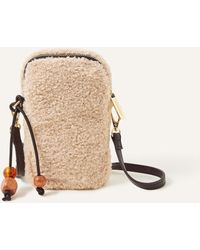 Accessorize - Faux Shearling Phone Bag - Lyst