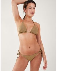 Accessorize - Women's Gold Shimmer Bikini Bottoms - Lyst