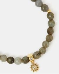 Accessorize - 14Ct-Plated Healing Stone Bead Charm Bracelet - Lyst