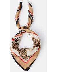 Accessorize - Leopard Print Square Satin Scarf - Lyst