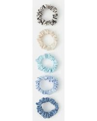 Accessorize - 5-Pack Skinny Satin Hair Scrunchies - Lyst