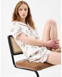 Accessorize - Floral Print Cotton Shorts Pyjamas Set - Lyst