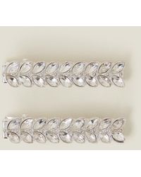 Accessorize - 2-Pack Crystal Leaf Hair Clips - Lyst