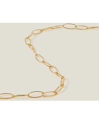 Accessorize - Women's 14ct Gold-plated Oval Link Chain Necklace - Lyst